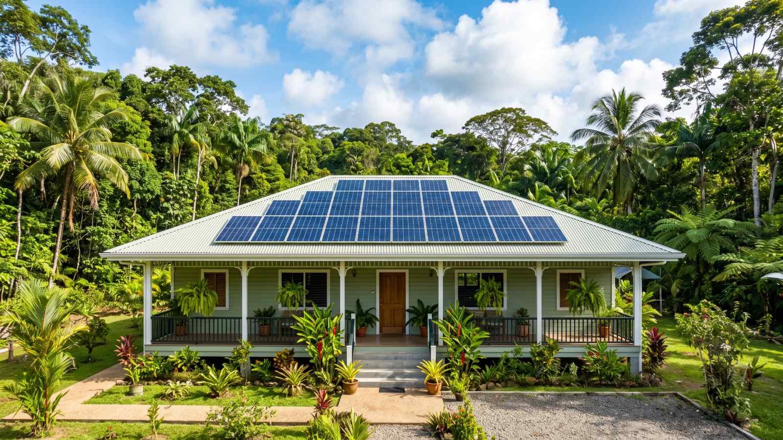 Combien de panneaux solaires pour une maison en Guyane : toiture équipée en photovoltaïque