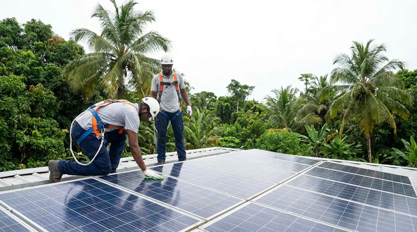 entretien panneaux solaires Guyane